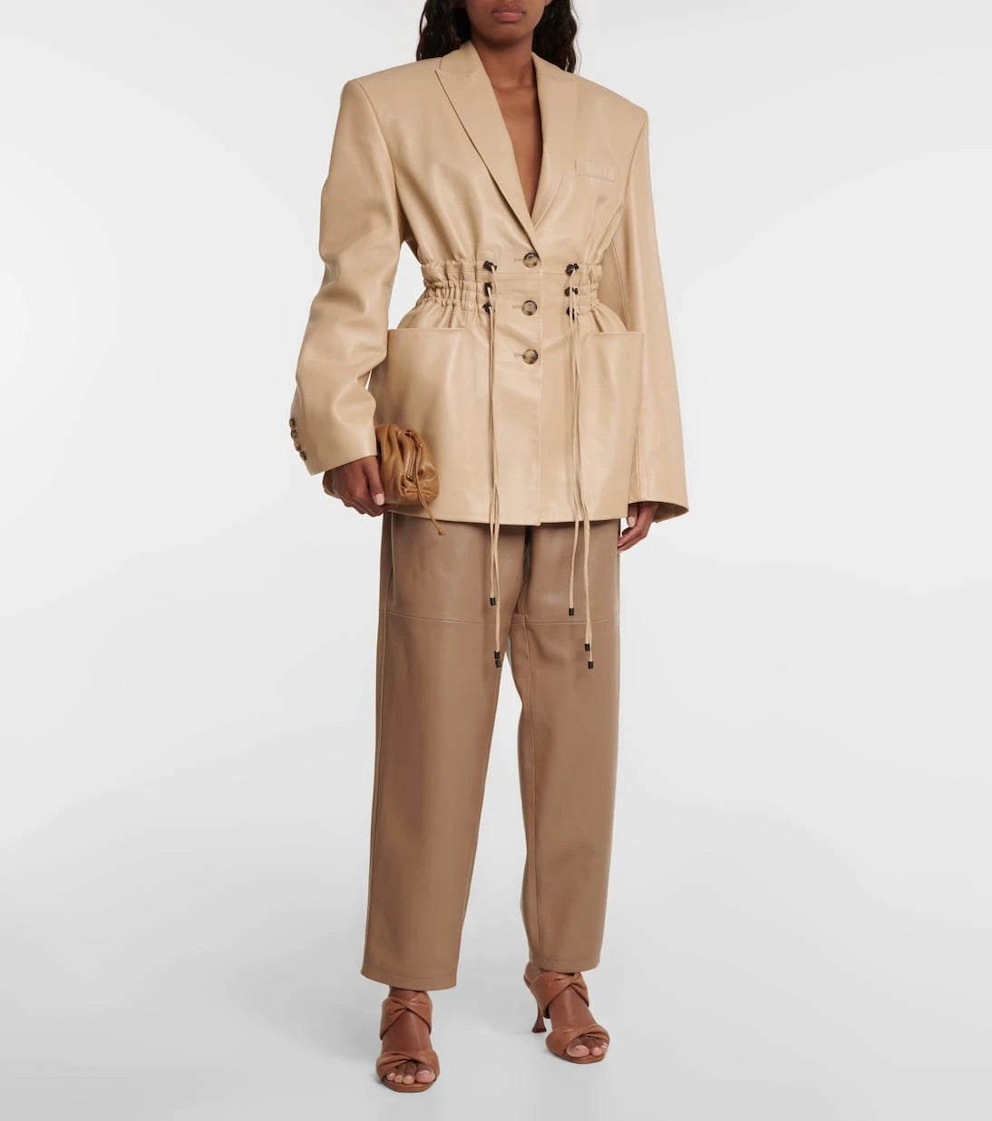 The Mannei - Shobak high-rise leather pants
