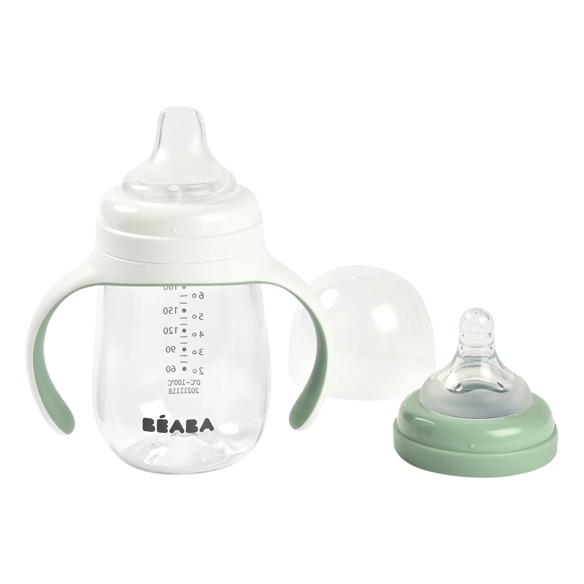 Béaba - 2-In-1 Training Bottle - 240 ml | Sage