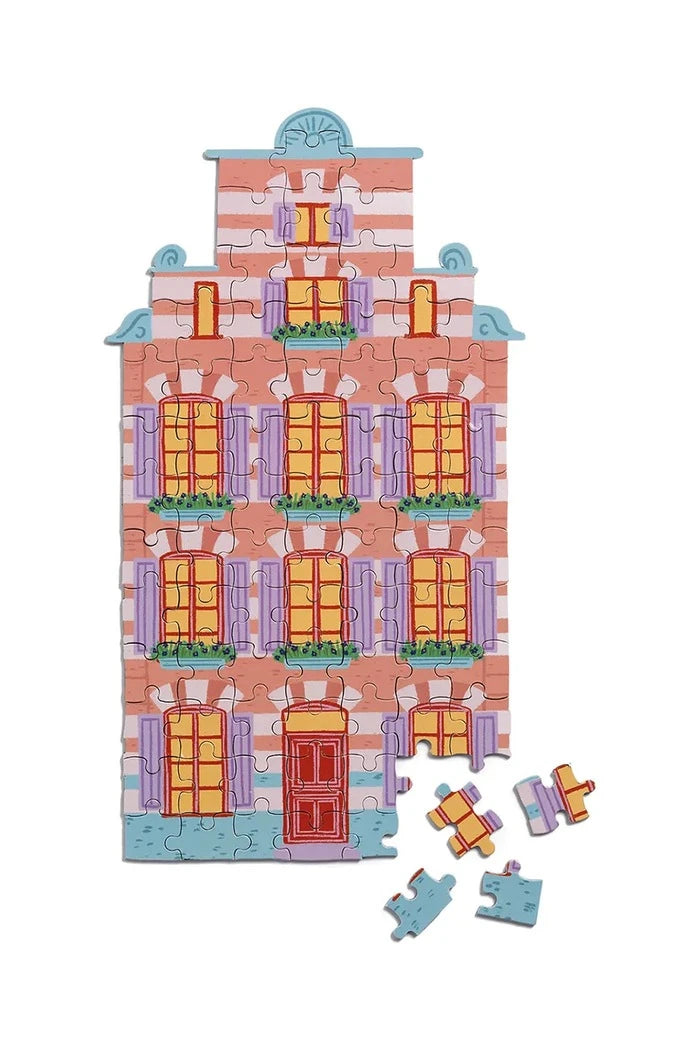 &k amsterdam Canal House Stairs 84 Parça Puzzle