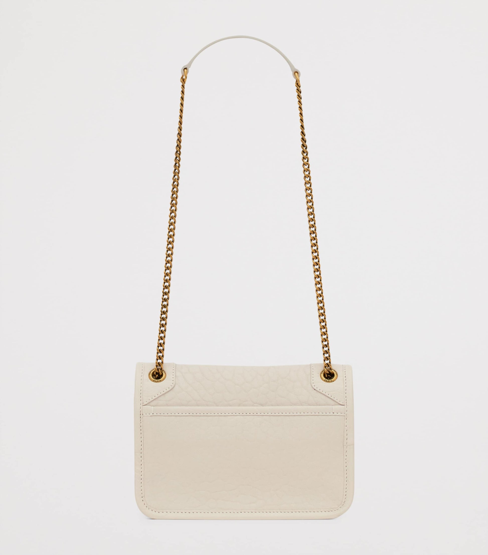 Saint Laurent White Mini Leather Niki Shoulder Bag