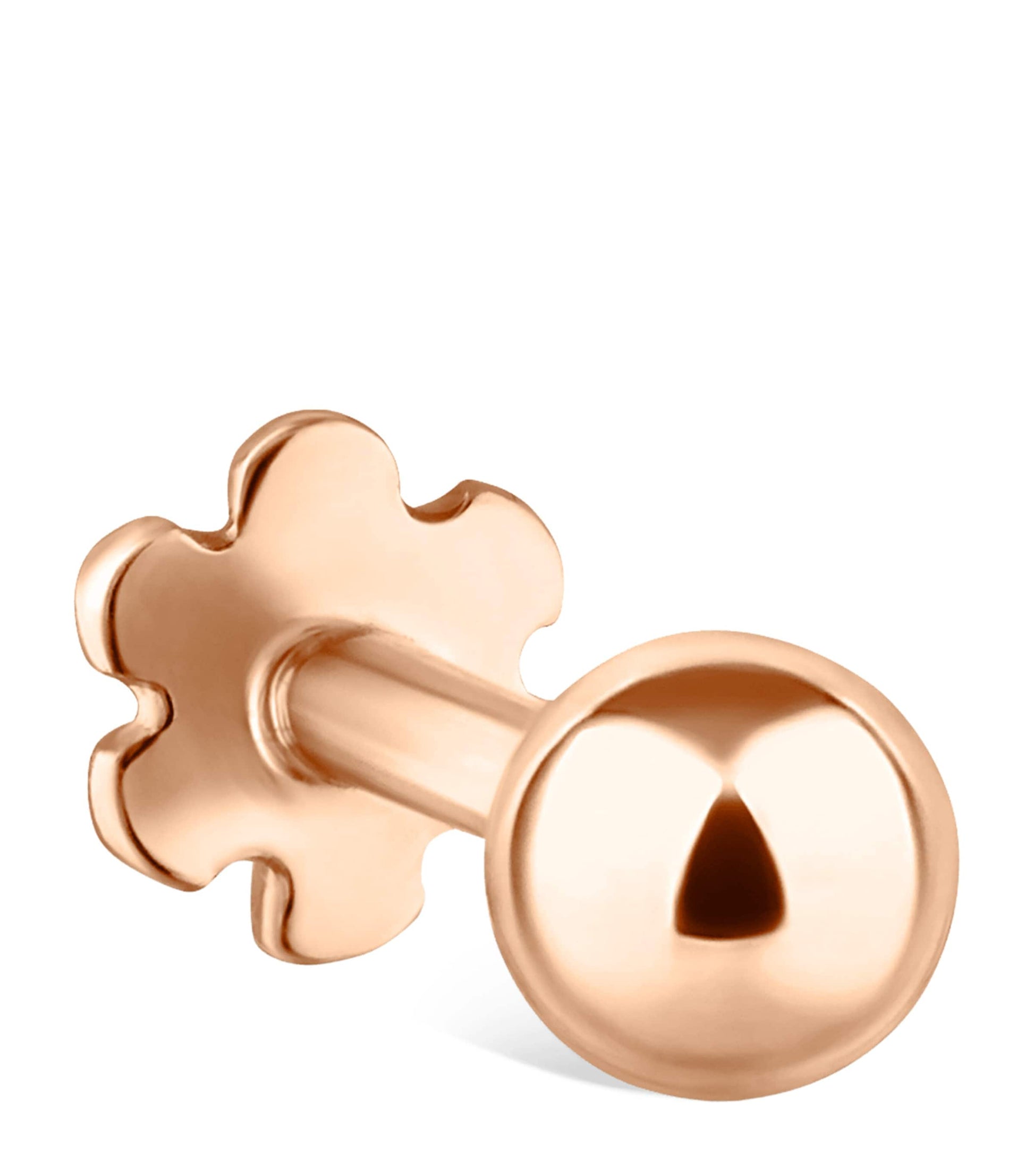 Rose Gold Ball Threaded Stud Earring (3mm)