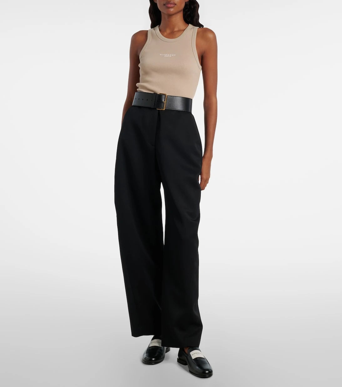 Givenchy - Logo ribbed-knit cotton jersey tank top