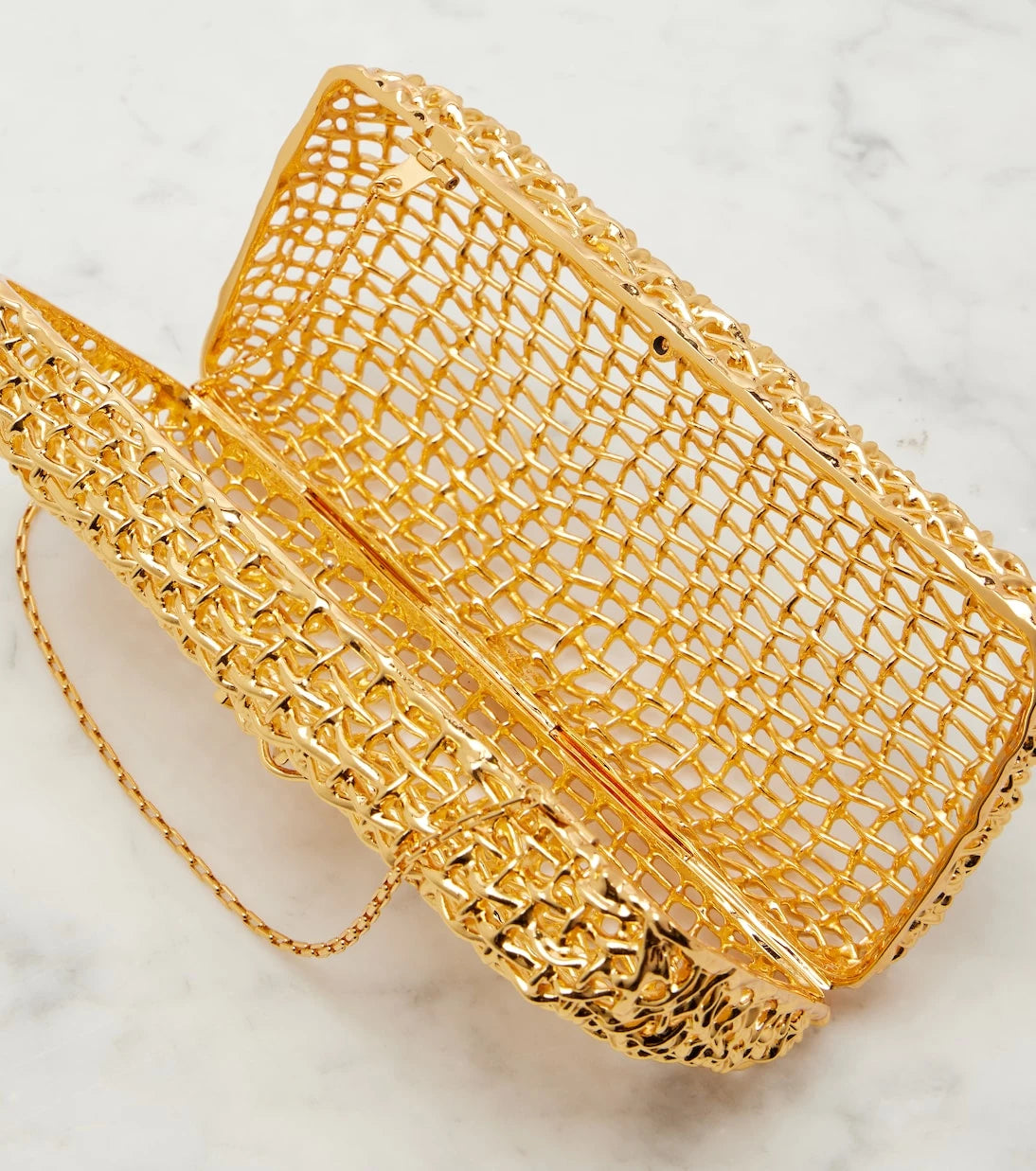 Saint Laurent - Evening Small woven metal clutch