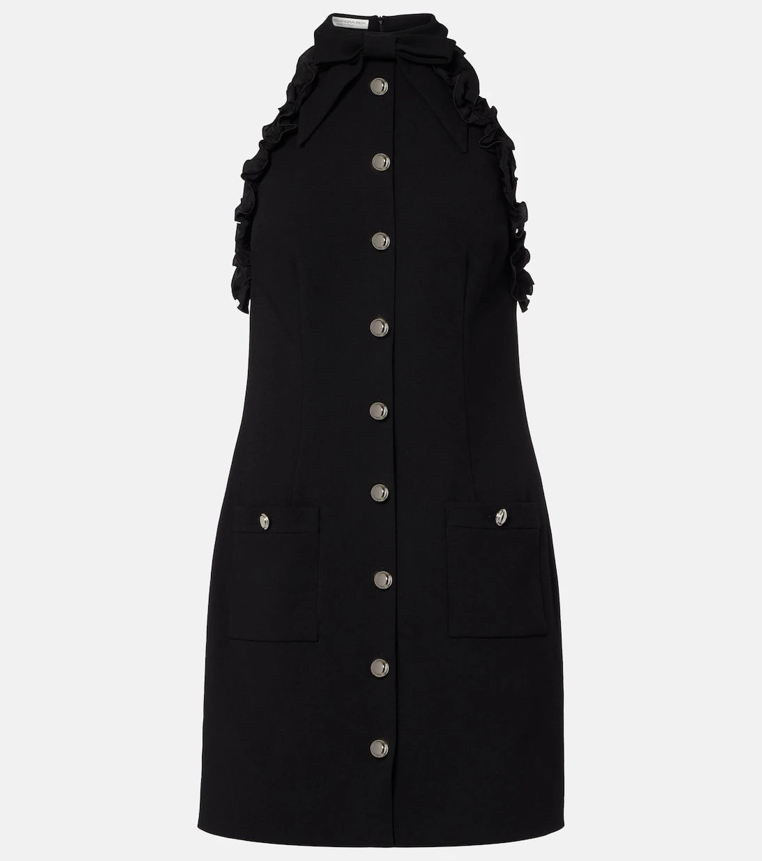 Alessandra Rich - Bow-detail wool-blend crêpe minidress