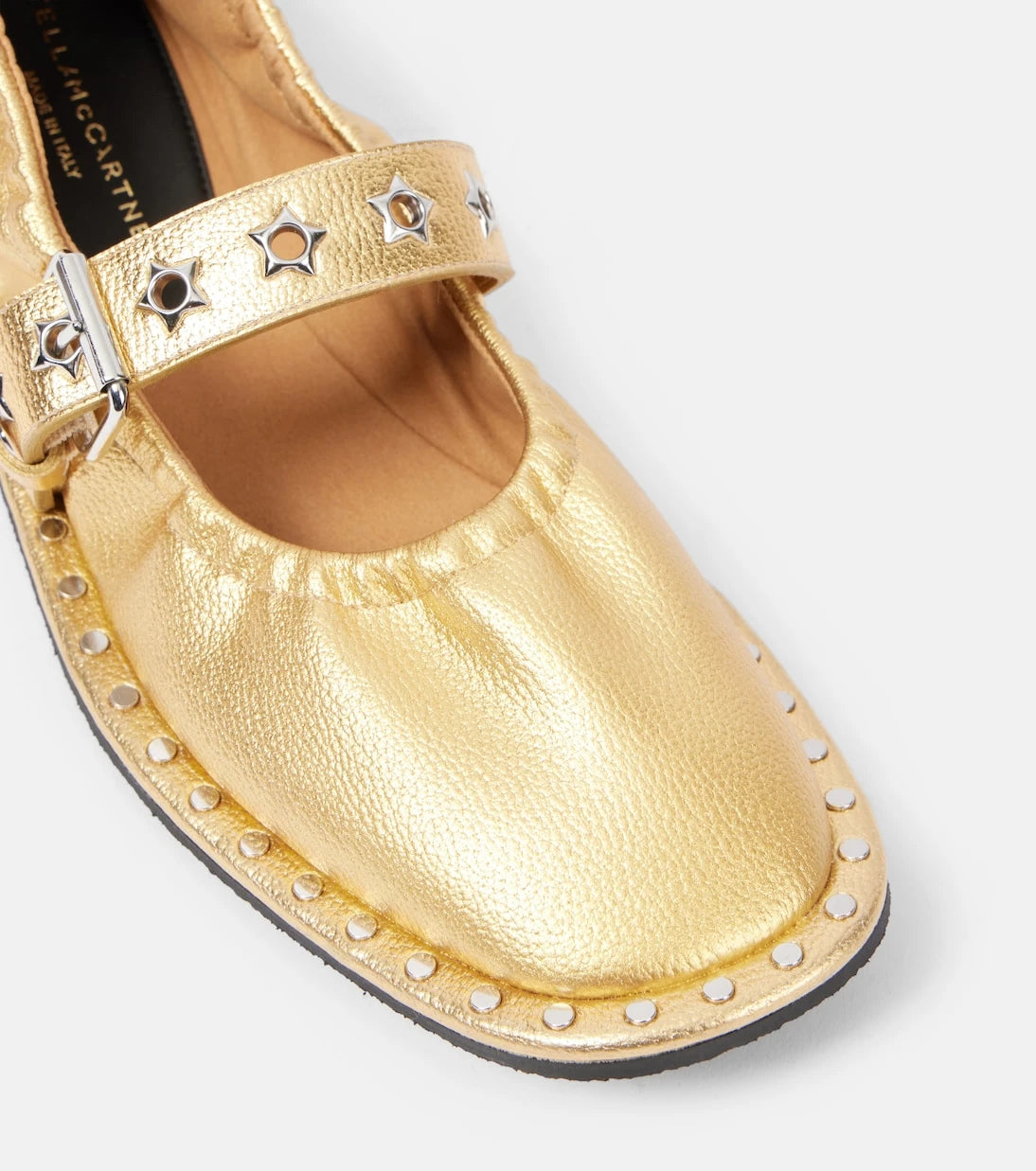 Stella McCartney - Falabella metallic Mary Jane flats