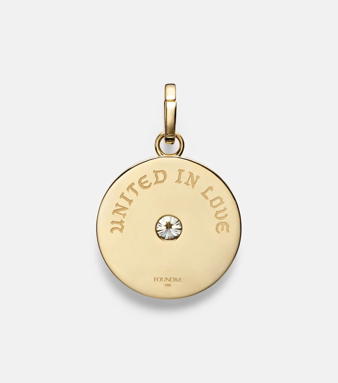 FoundRae - True Love Lovestruck Commitment Medium 18kt gold pendant with diamonds