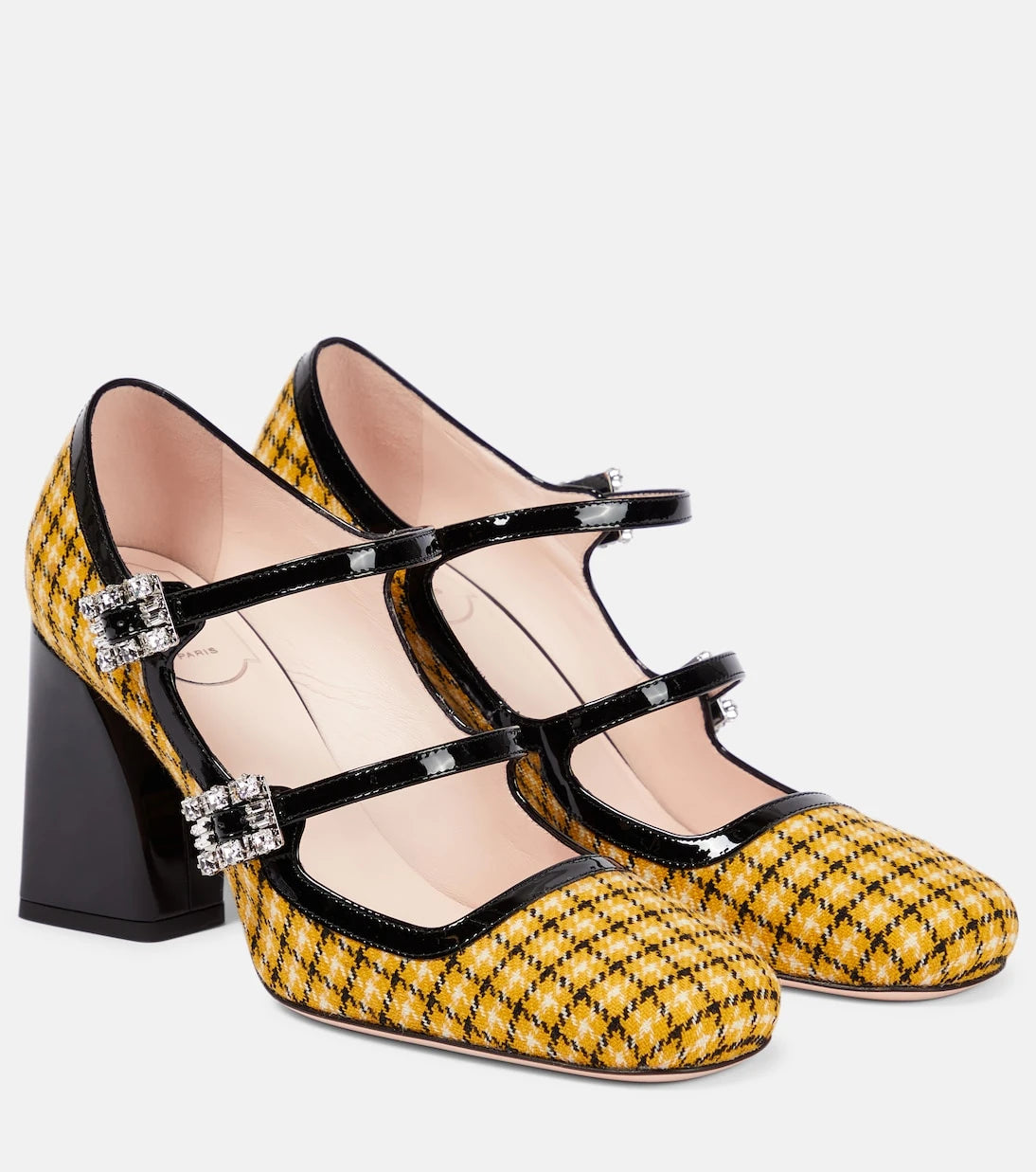 Roger Vivier - Très Vivier Babies tweed checked pumps