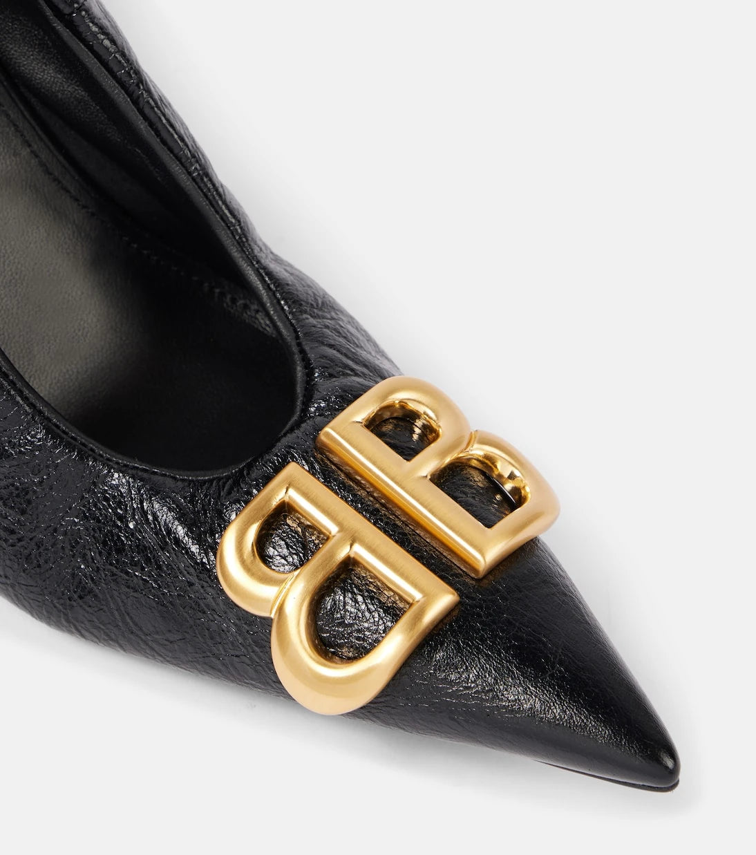 Balenciaga - حذاء موناكو 90 الجلدي بكعب عالٍ