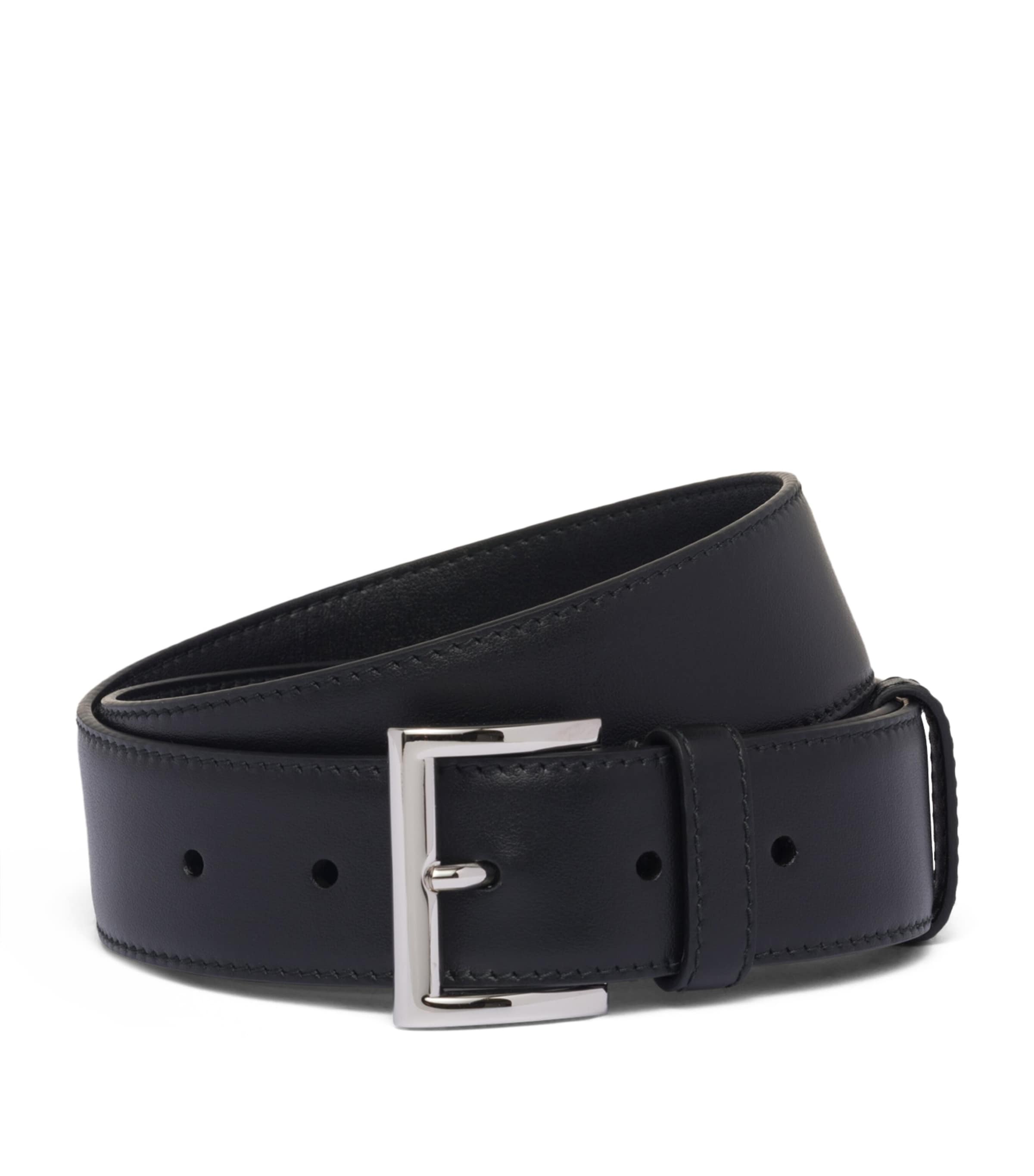 Prada Black Leather Belt