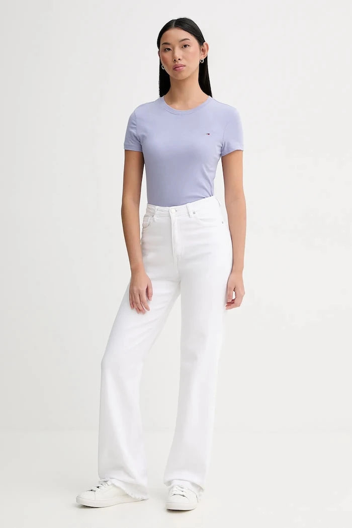 Tommy Jeans kadın pamuklu basic tişört