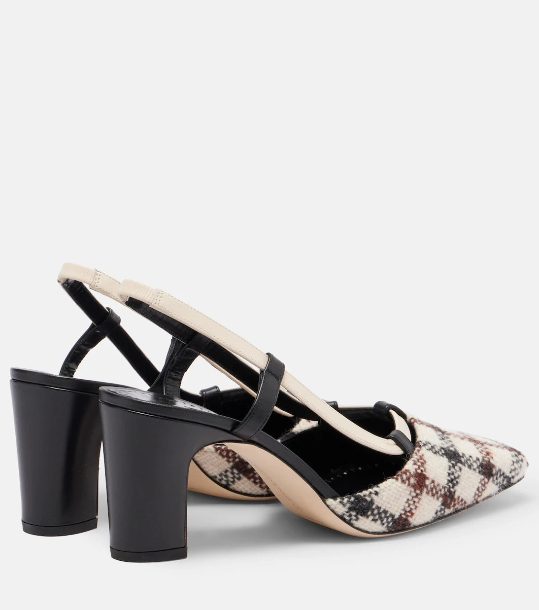 Manolo Blahnik - Vestal checked slingback pumps