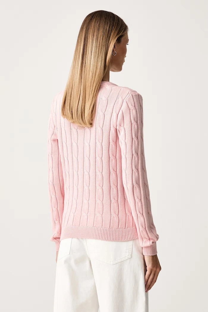 U.S. Polo Assn. Kadın Pamuklu Kazak CREW NECK CABLE