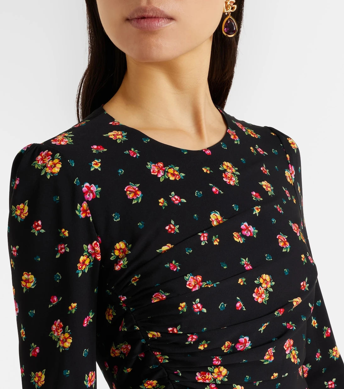 Dolce&Gabbana - Floral silk-blend midi dress