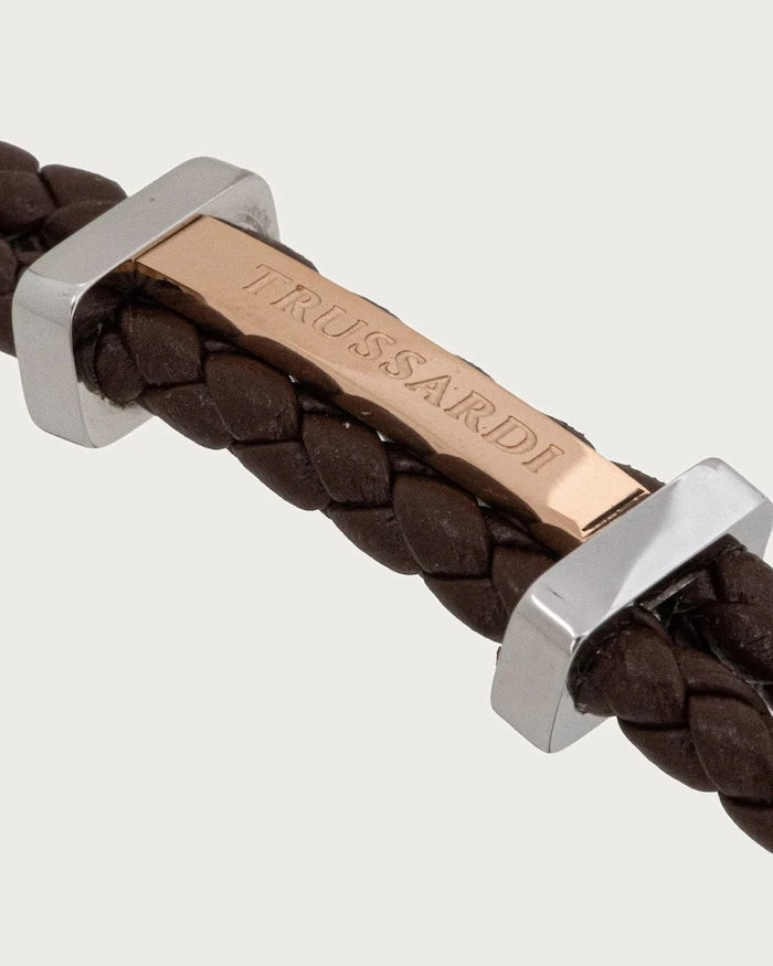 Trussardi erkek deri bileklik