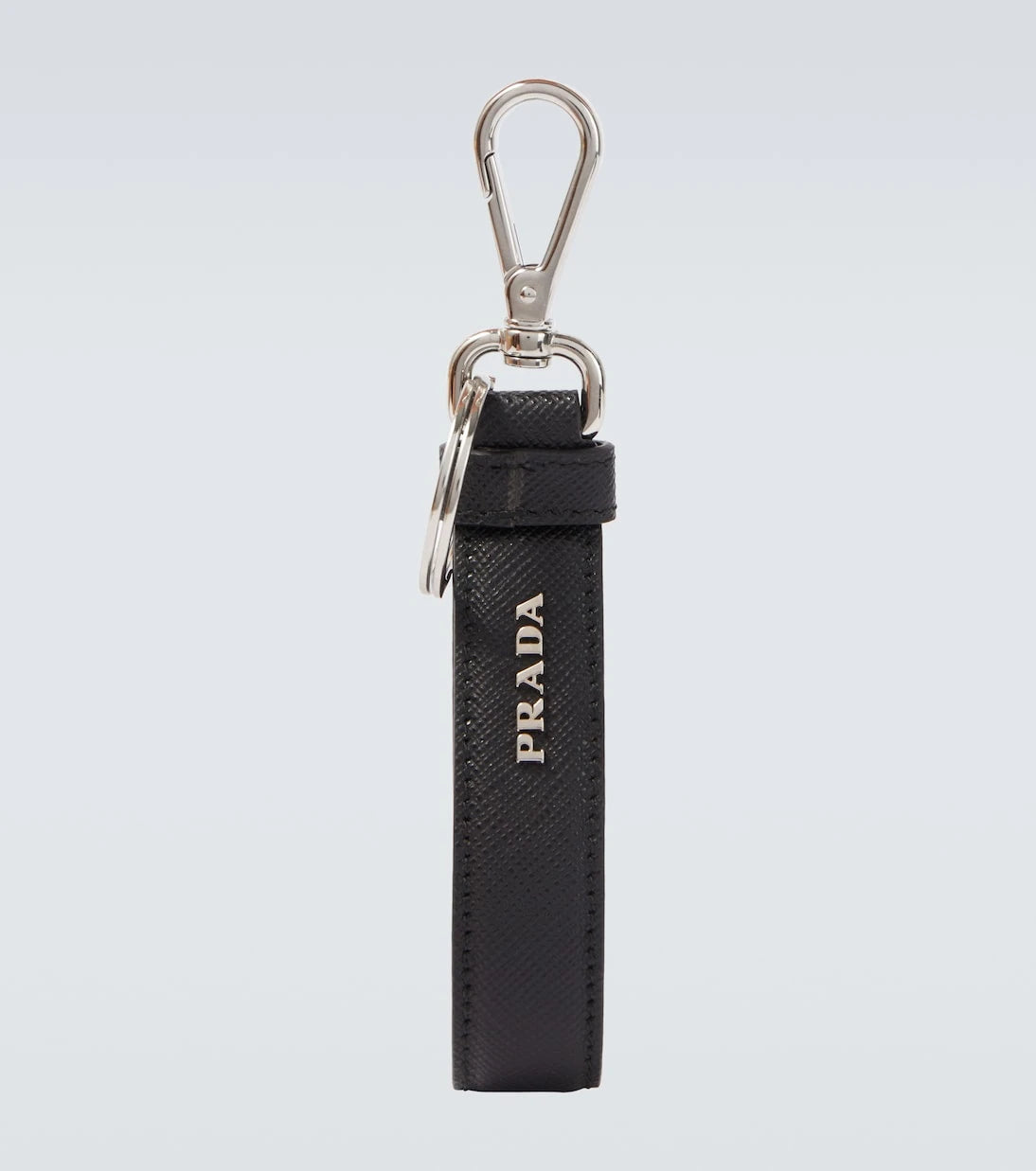 Prada - Saffiano logo leather keychain