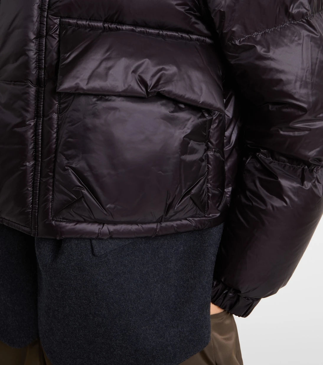 Sacai - Layered wool down jacket