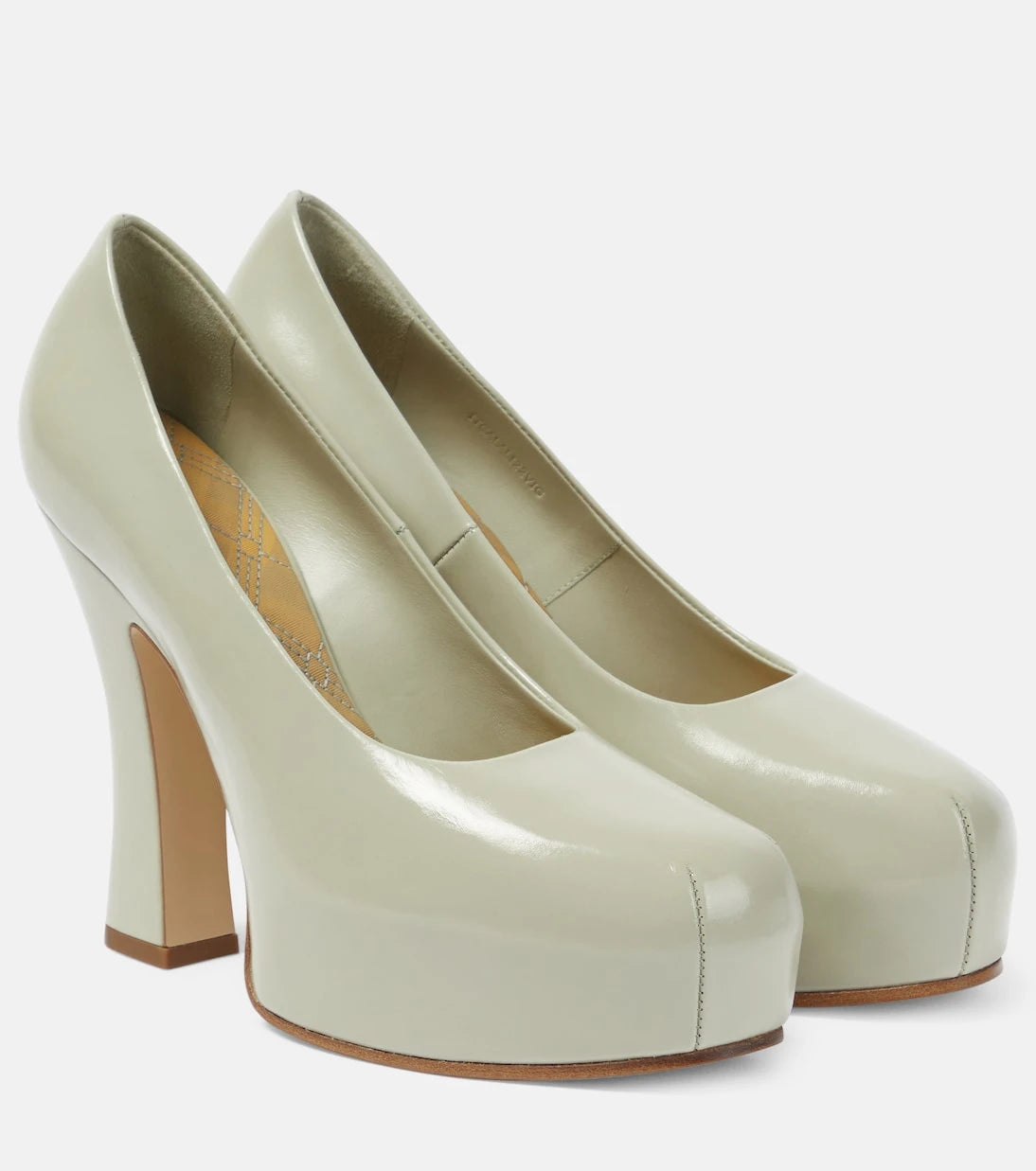 Burberry - 130 leather platform pumps