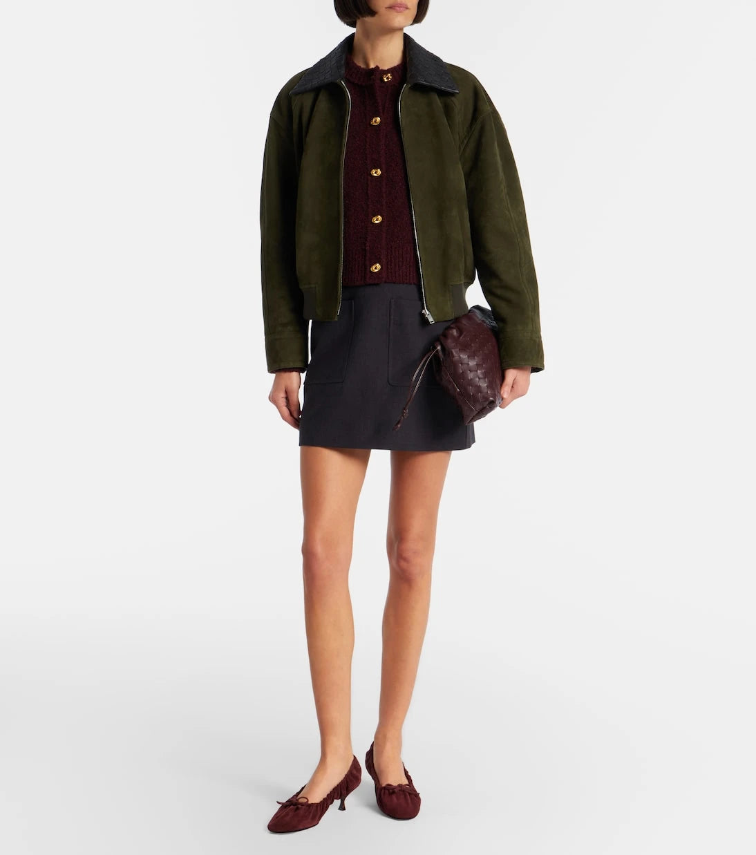 Herbert Levine - Gather Around ruched suede pumps