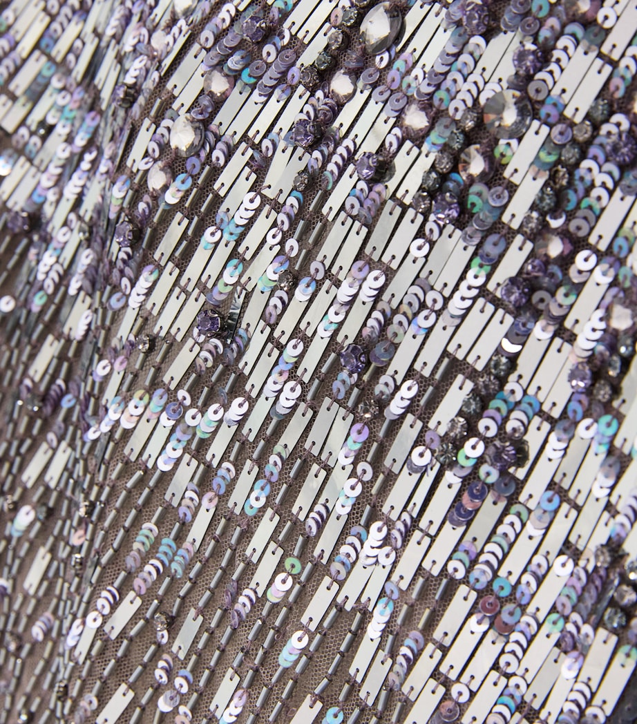 Jenny Packham Metallic Embellished Ines Gown