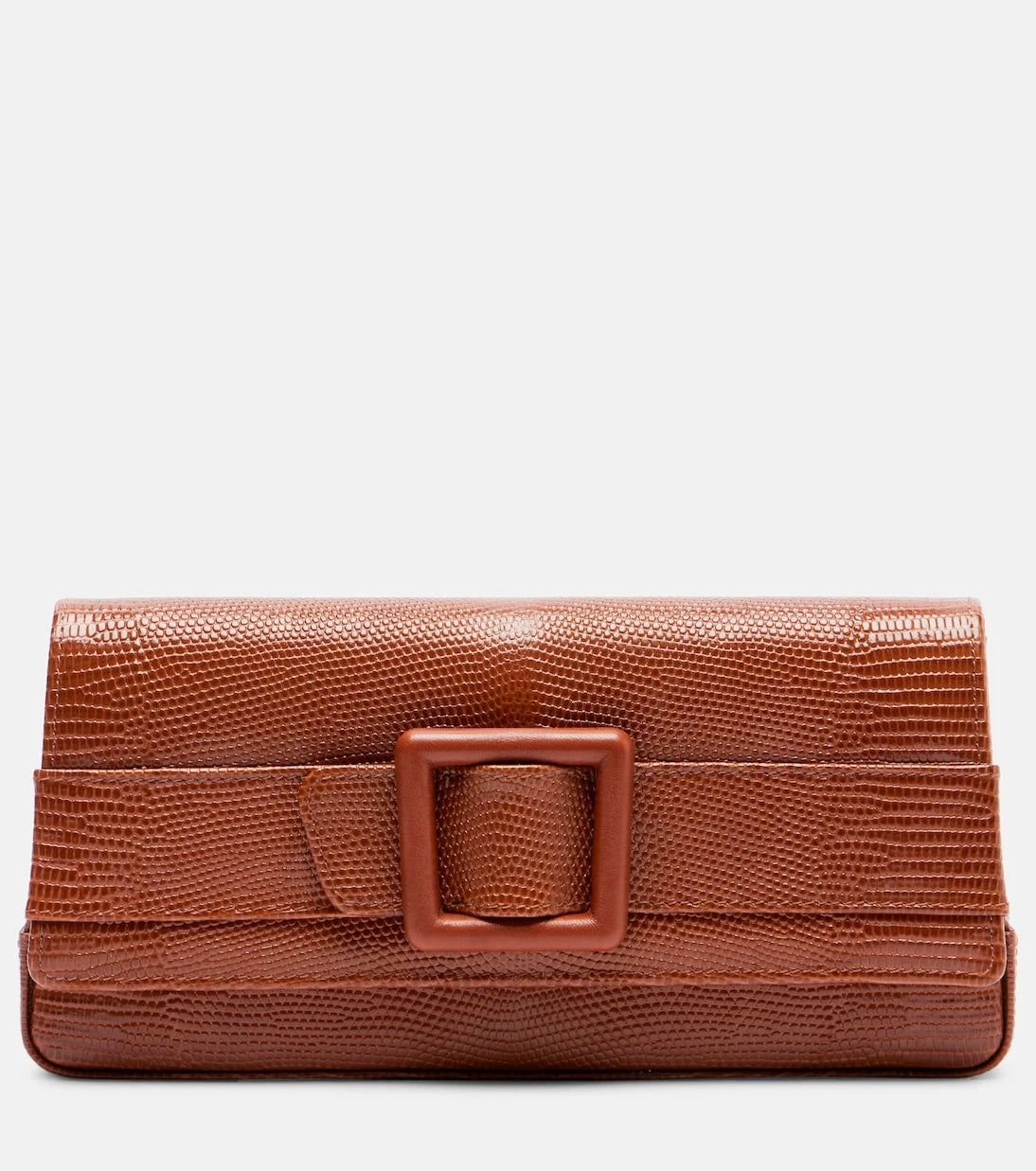 Manolo Blahnik - Maygot snake-effect leather clutch