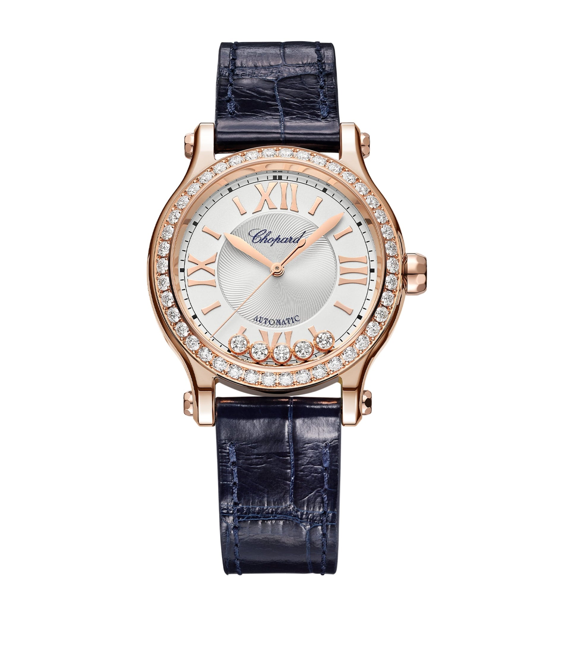 Rose Gold and Diamond Happy Sport Automatic Watch 33mm