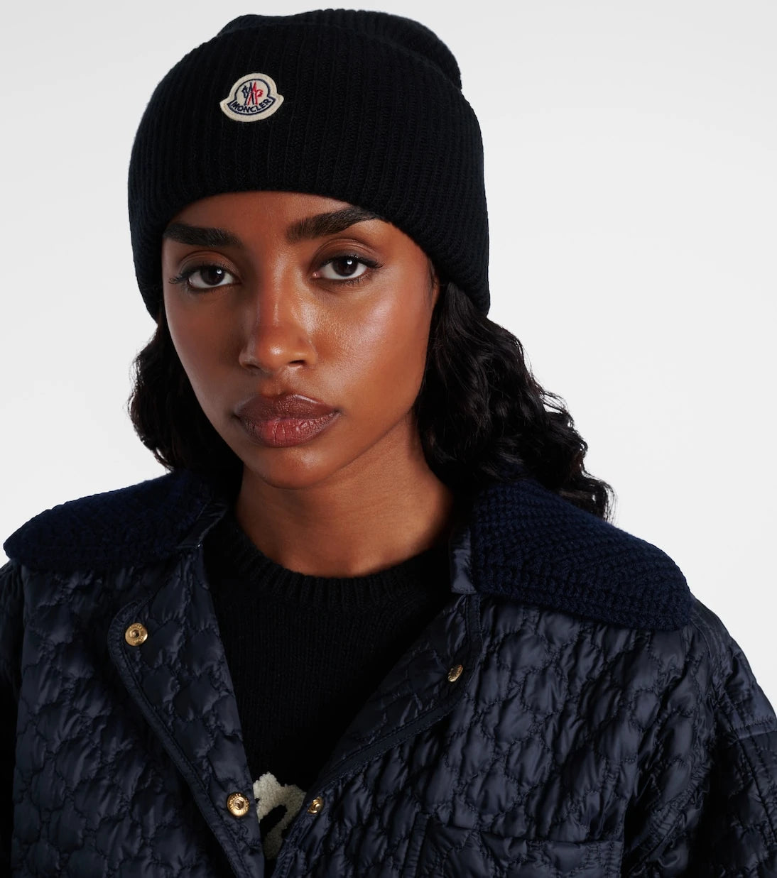 Moncler - Ribbed-knit virgin wool beanie