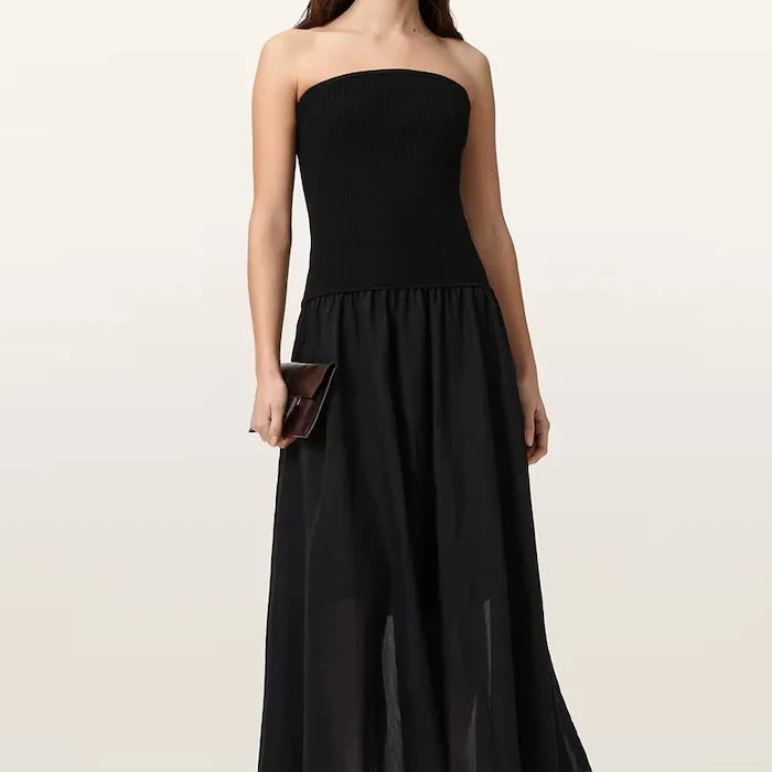 AllSaints рокля по тялото с вискоза TEGAN
