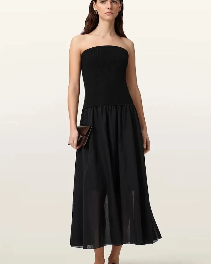 AllSaints рокля по тялото с вискоза TEGAN