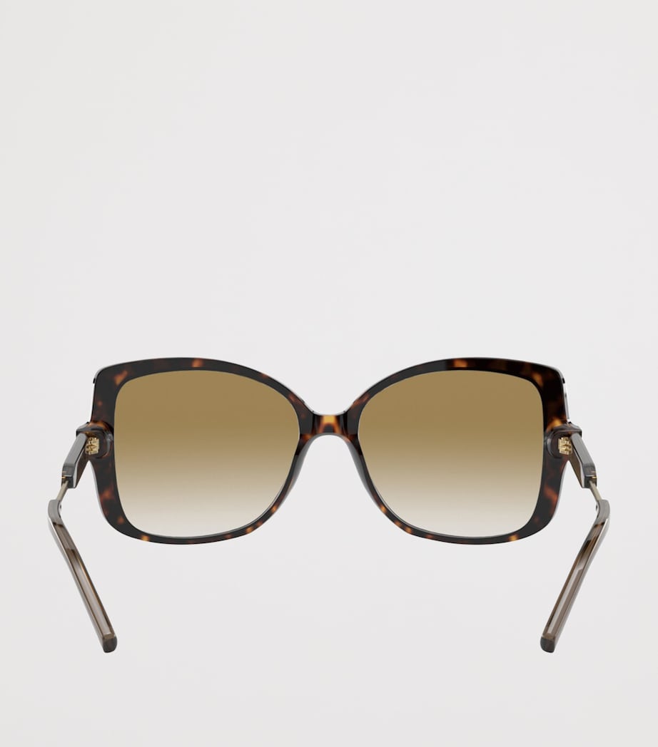 Versace Brown Acetate Butterfly Sunglasses