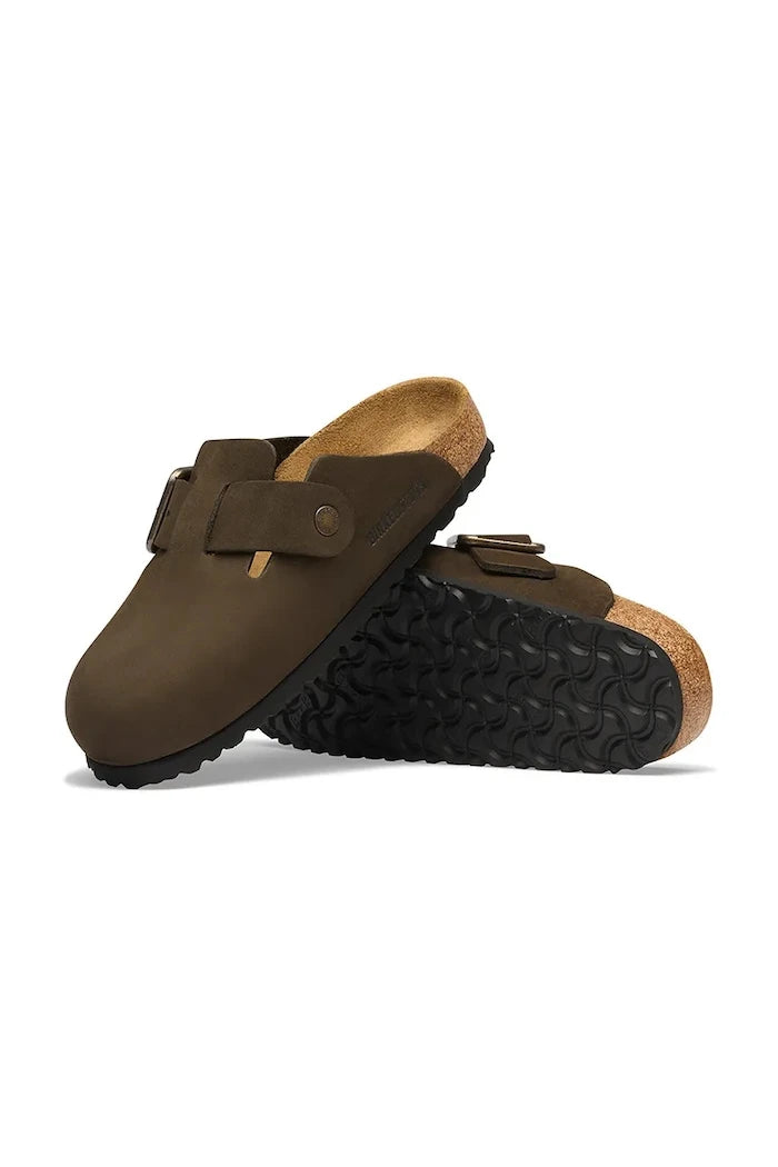 Birkenstock Nubuk Boston Wire Buckle Nubuck Leather Sabot