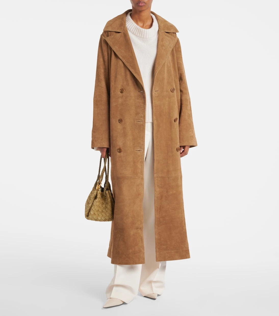 Róhe - Suede wrap coat