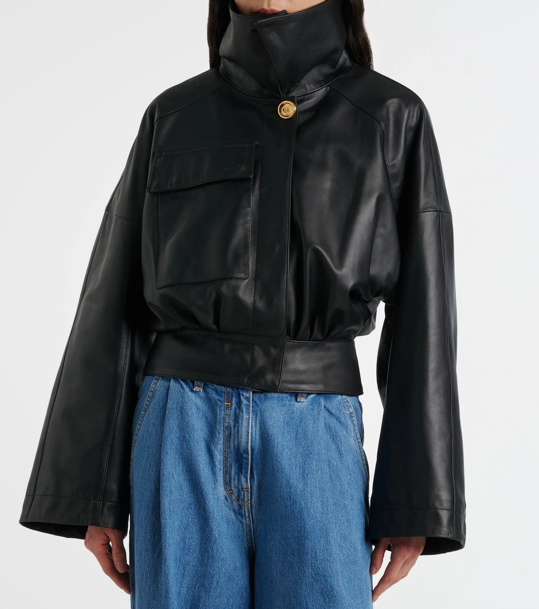 Givenchy - Cropped leather jacket