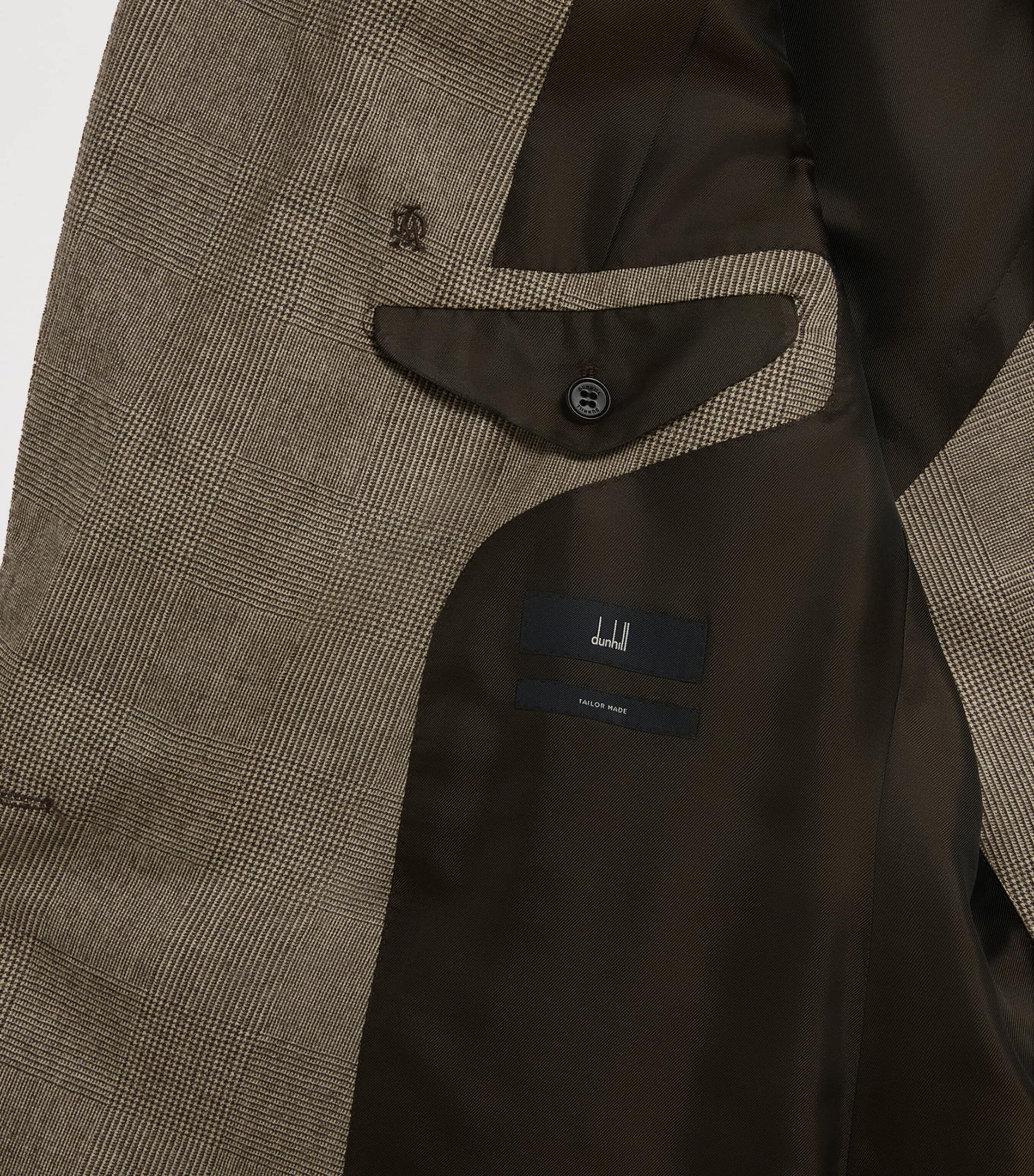 Dunhill Brown Wool Glen Check Bourdon Blazer