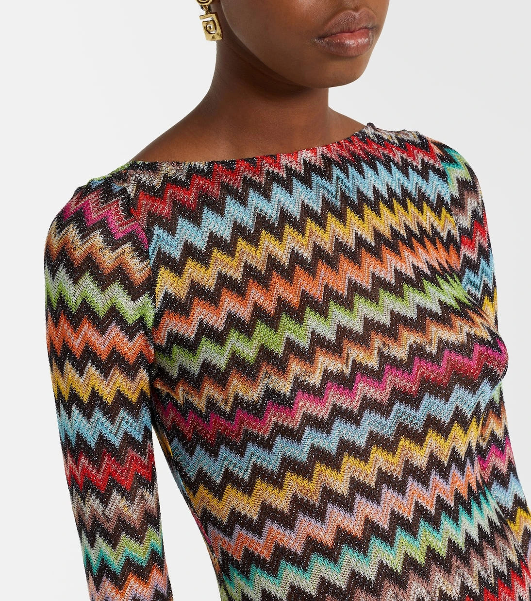 Missoni - Zigzag lamé beach cover-up