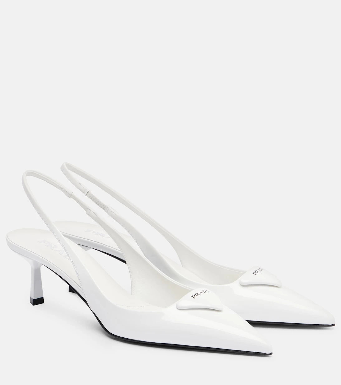 Prada - Leather slingback pumps