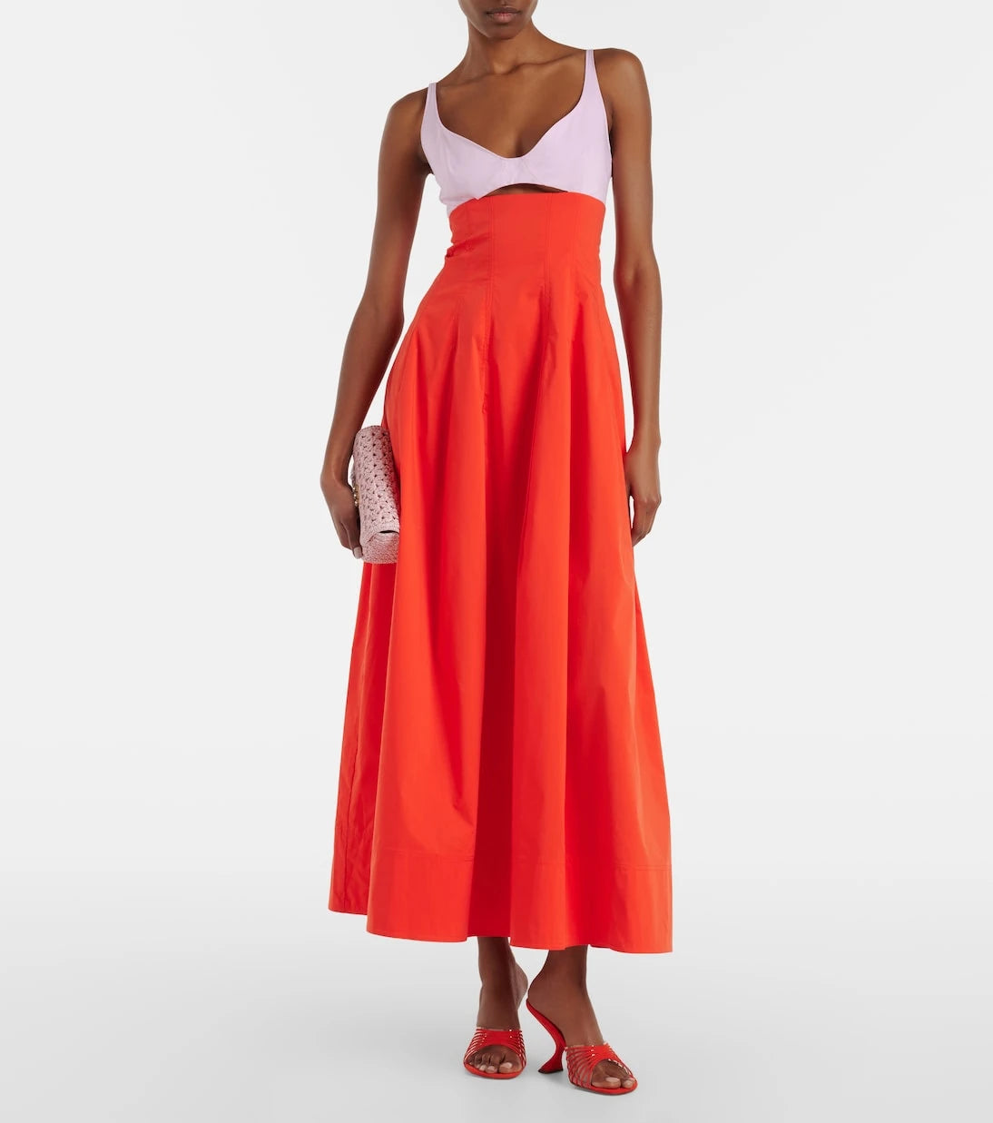 Simkhai - Maddy cotton-blend poplin midi dress