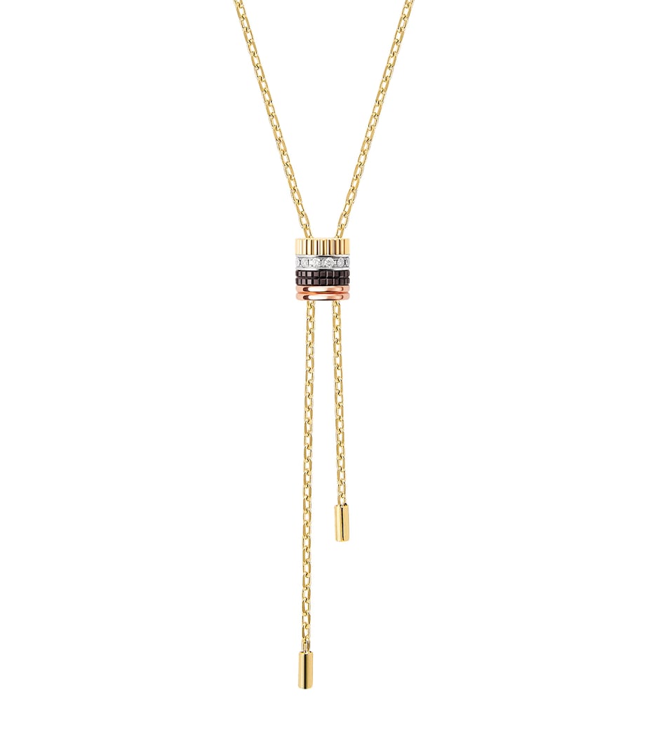 Large Yellow Gold Quatre Classique Tie Necklace