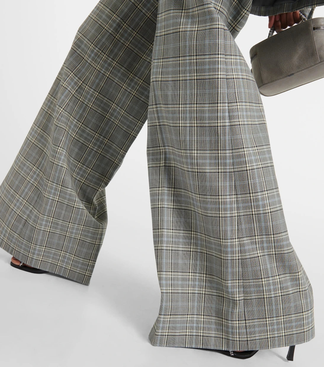 Stella McCartney - Checked wool flared pants