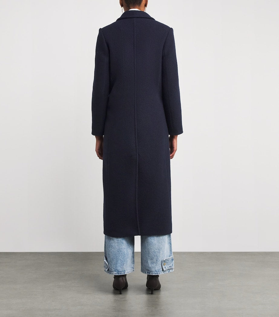 Claudie Pierlot Blue Wool Trench Coat