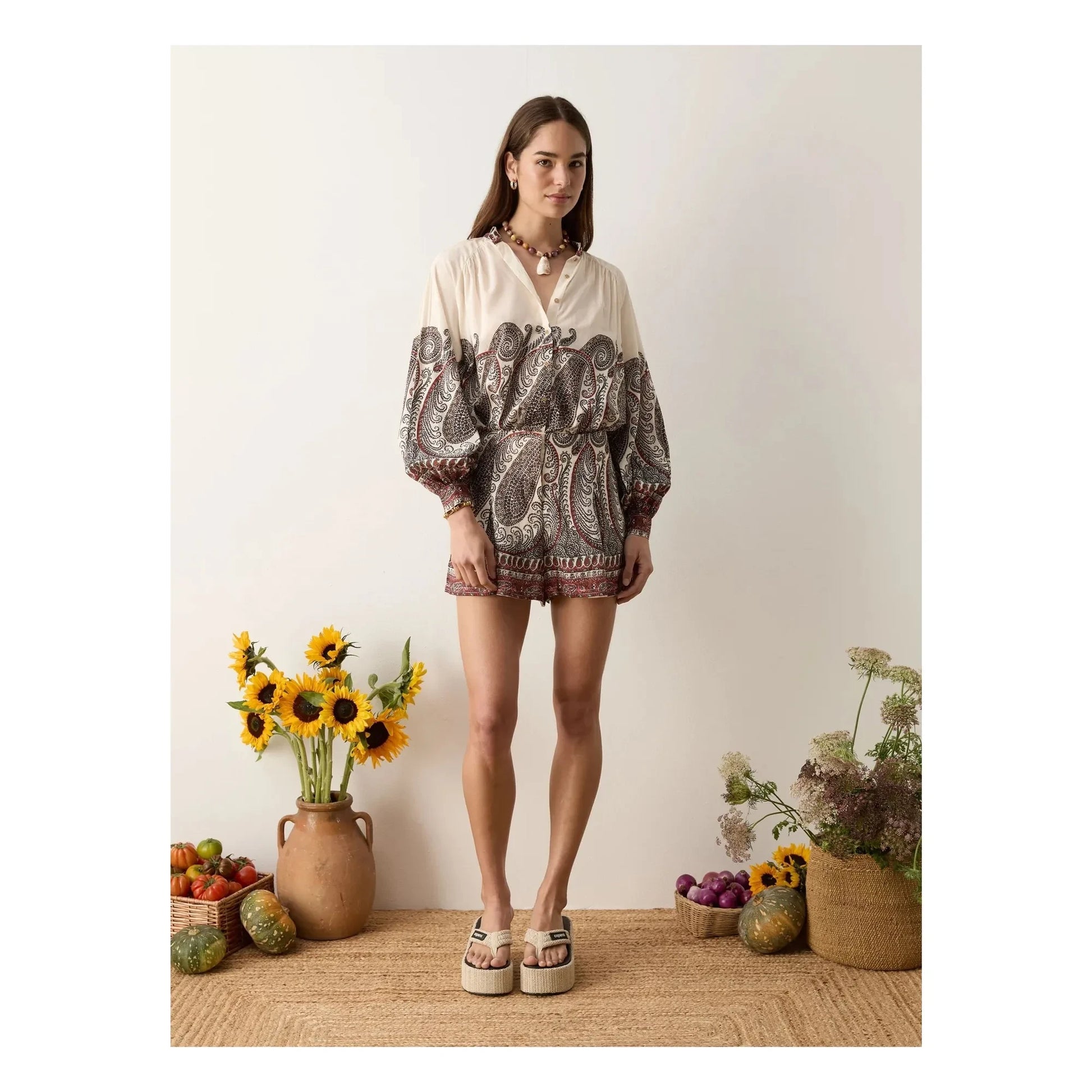 Boteh - Cassia Linen shorts | Taupe brown