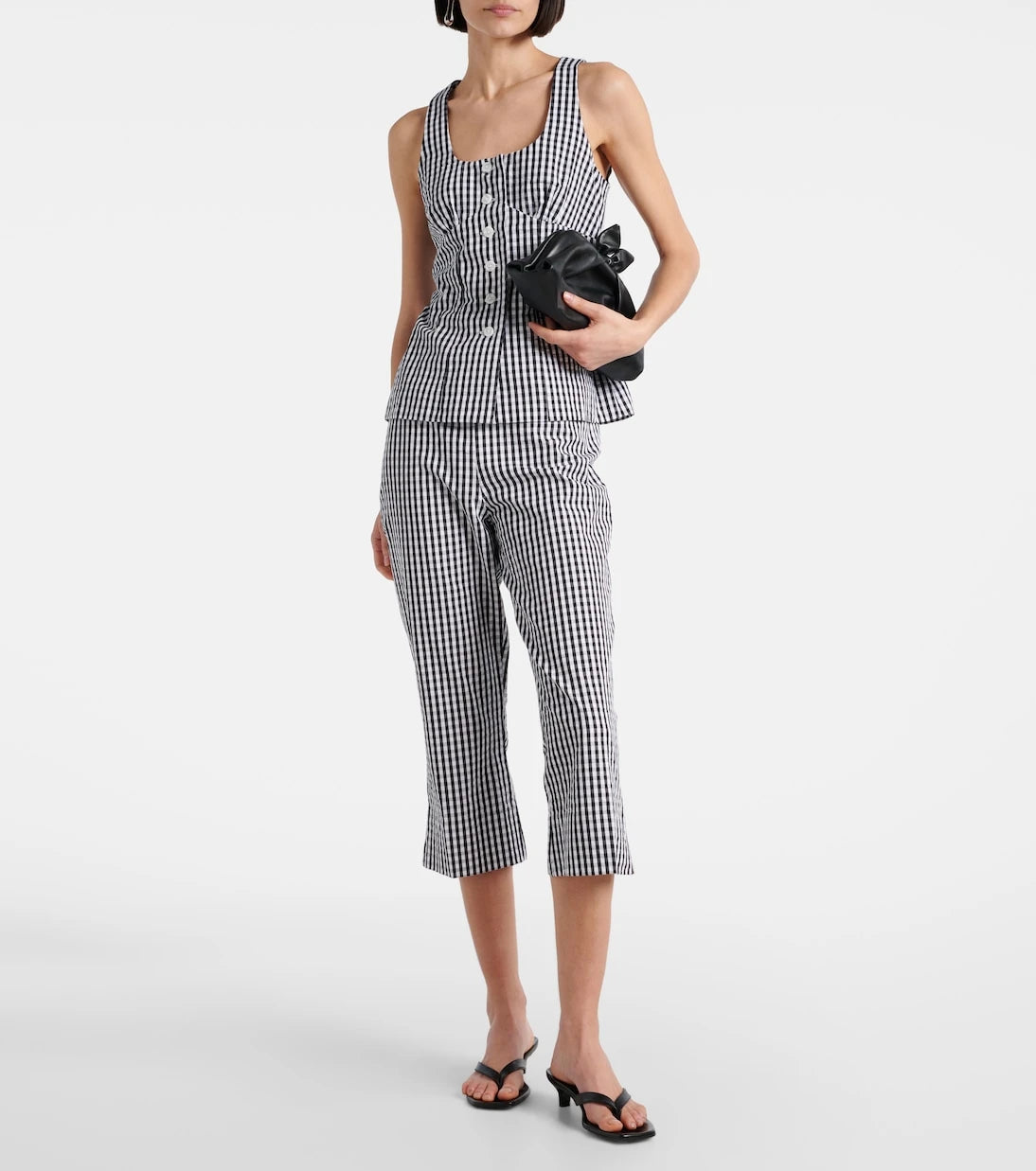 Faithfull - Gingham cotton poplin capri pants