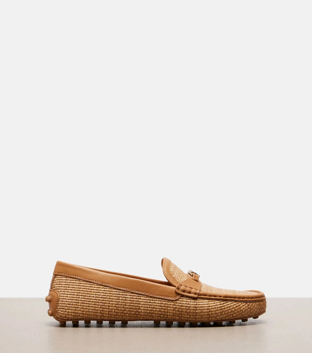 Tod's - Gommino deri şeritli rafya makosenler