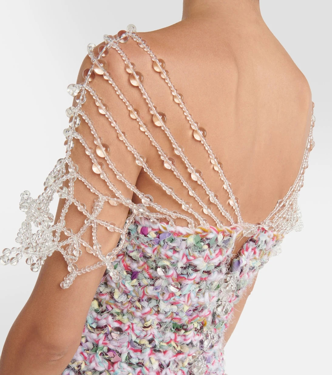Susan Fang - Beaded crochet minidress