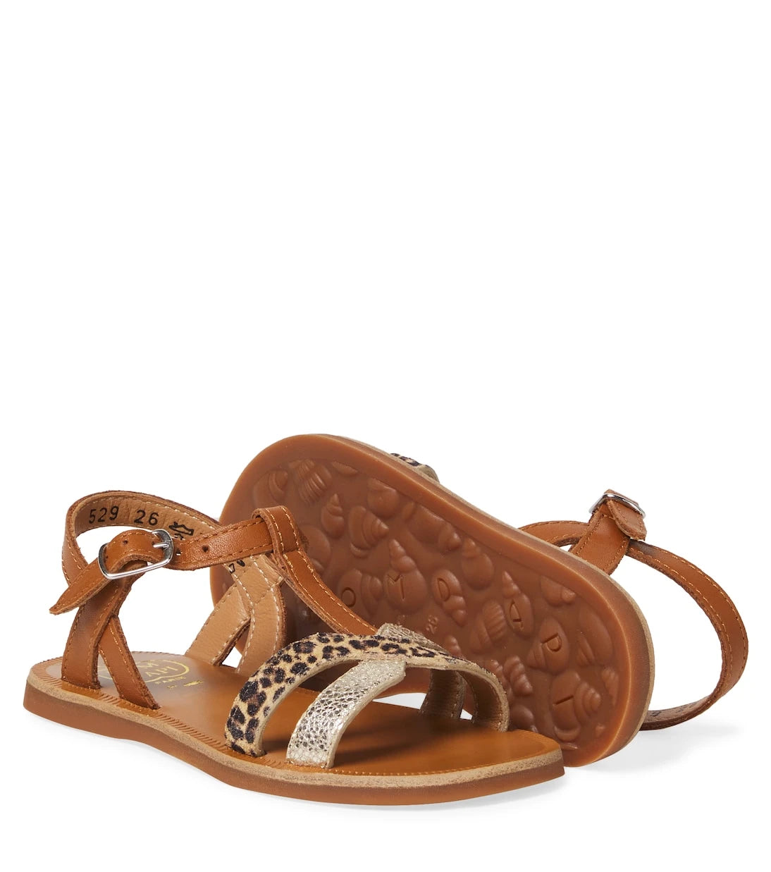 Pom d'Api - Plagette leopard-print leather sandals