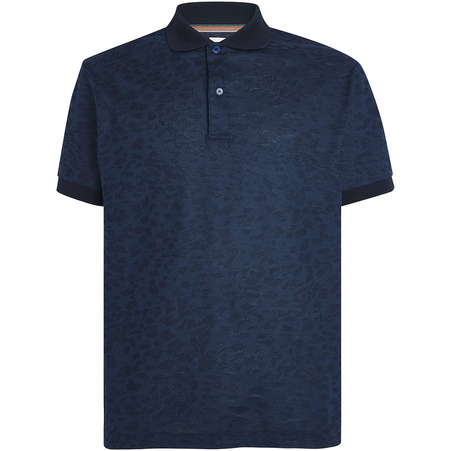 Paul Smith Cotton Leopard-Jacquard Polo Shirt