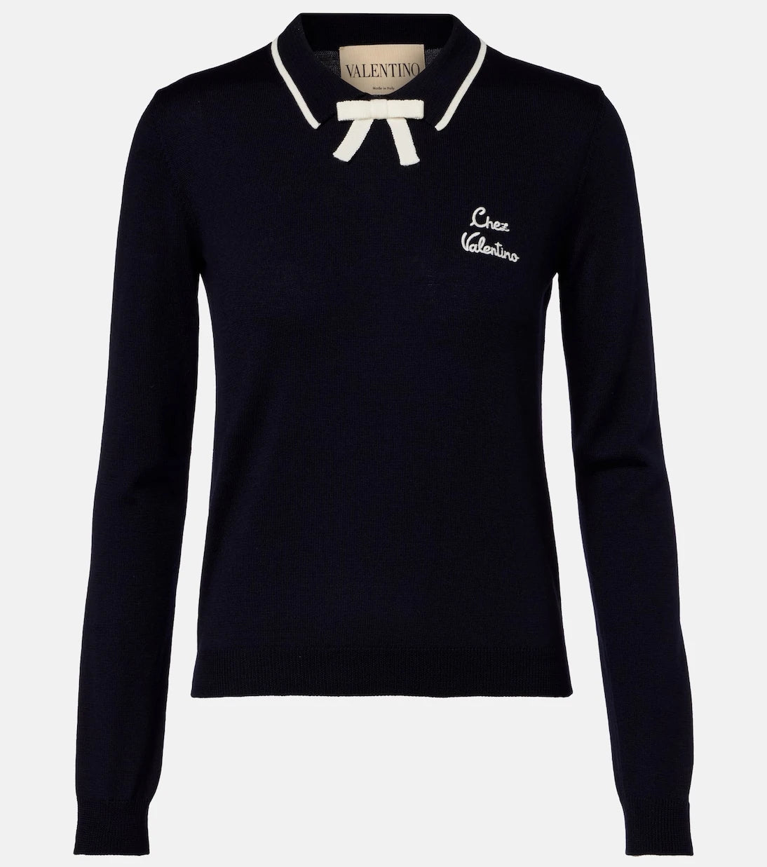 Valentino - Chez Valentino virgin wool polo sweater