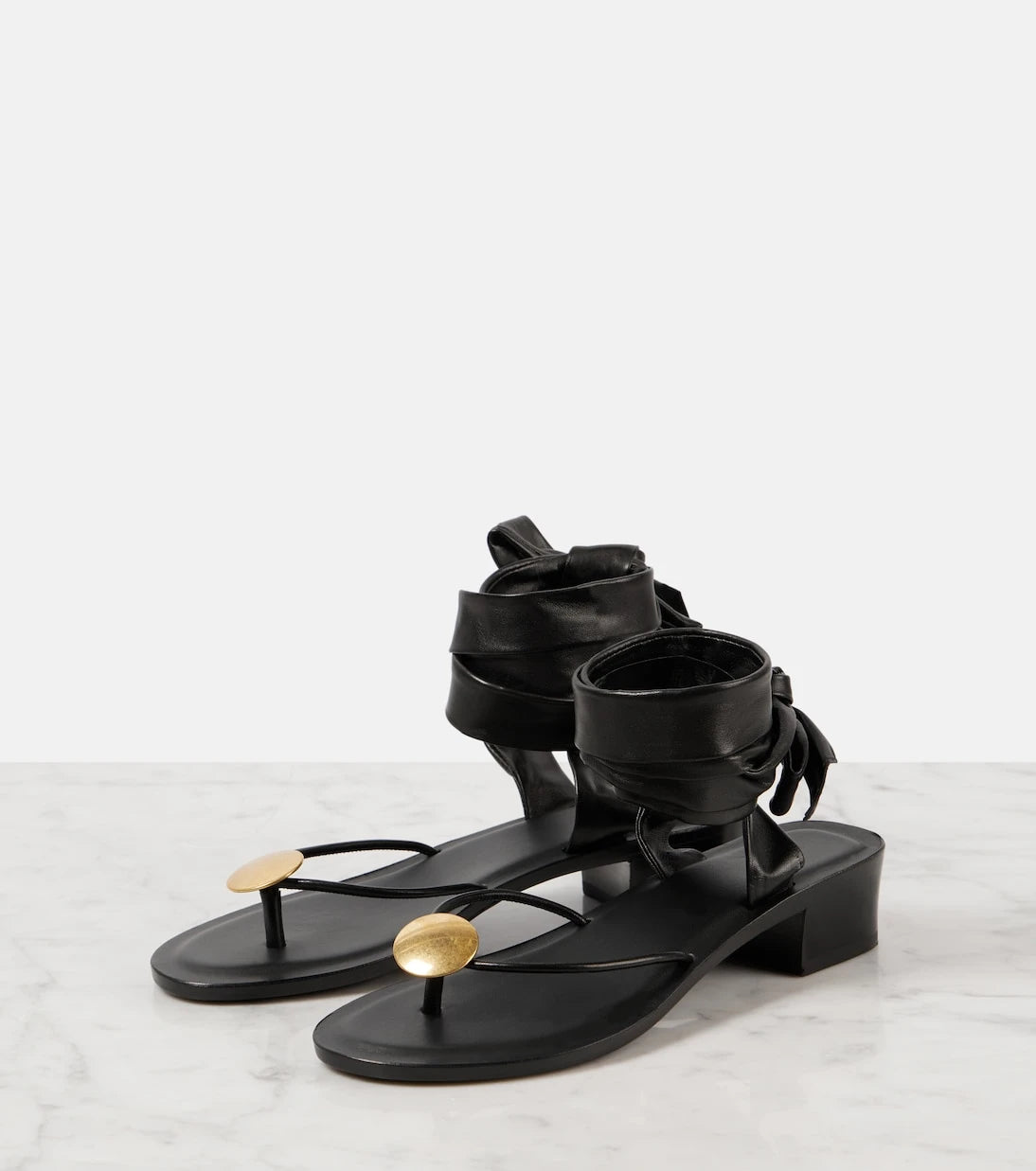 The Row - Cord leather thong sandals
