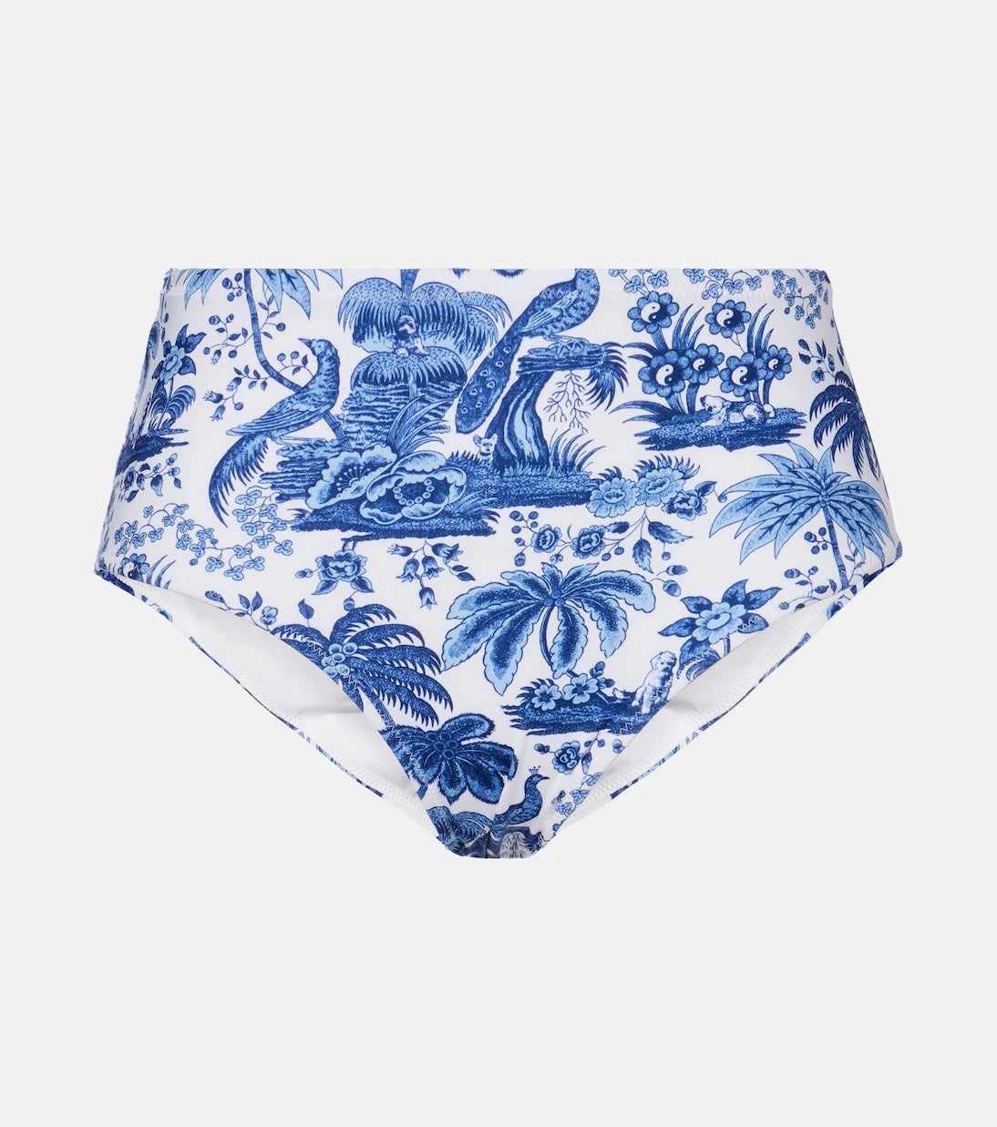 Staud - Devon printed high-rise bikini bottoms