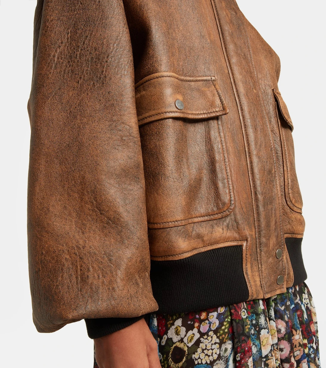 Khaite - Sandor shearling-trimmed leather jacket