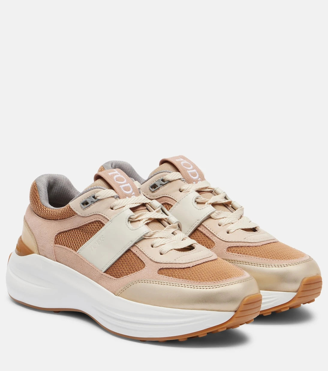 Tod's - Leather-trimmed sneakers
